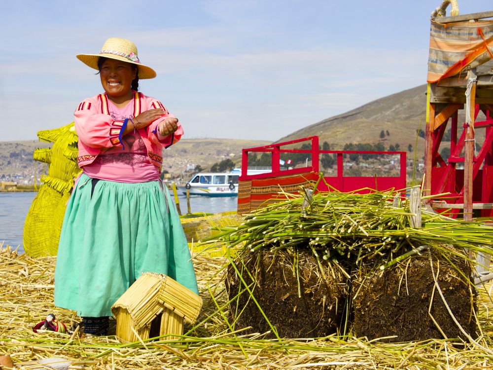 Uros folket ved Titicacasjøen