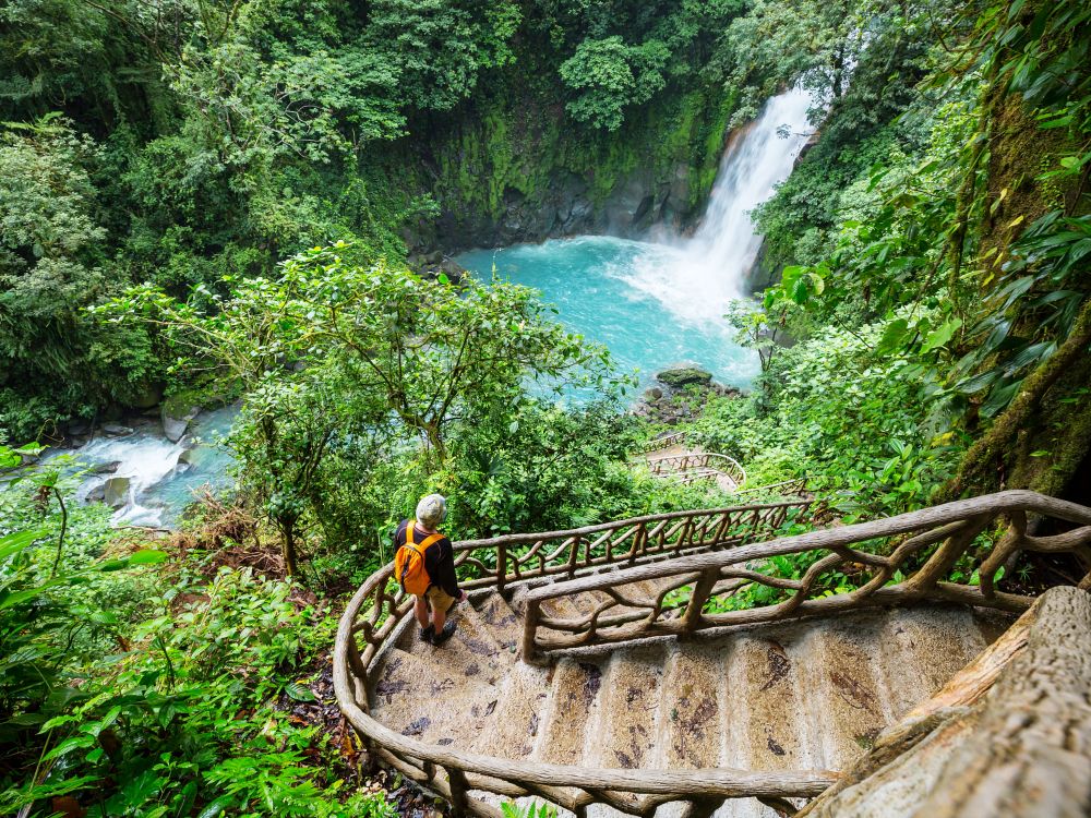 Vakre blå bassenger i Rio Celeste