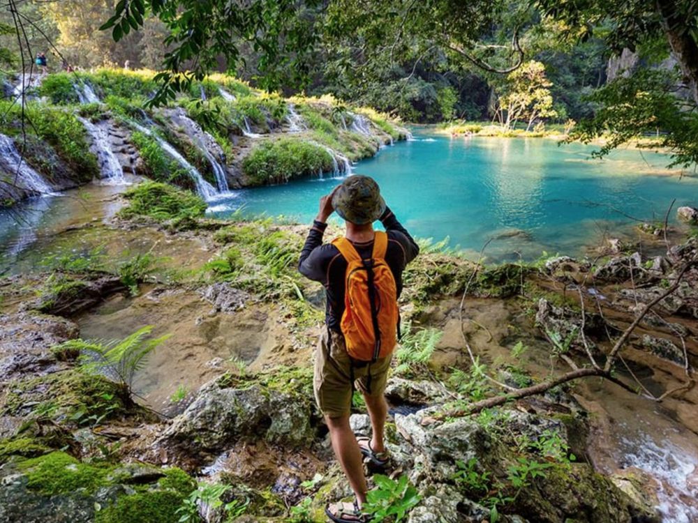 Naturlige bassenger i Semuc Champey